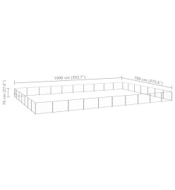 Chenil Argenté 70 m² Acier