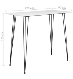 Table de bar Blanc 120x60x105 cm