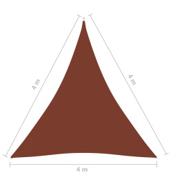 Voile de parasol Tissu Oxford triangulaire 4x4x4 m Terre cuite