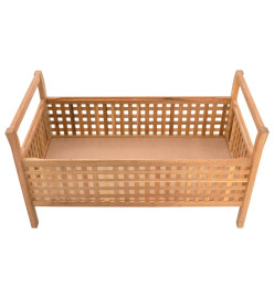 Banc de rangement 93x49x49 cm Bois de noyer massif