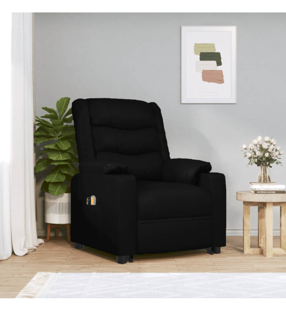 Fauteuil de massage Noir Similicuir