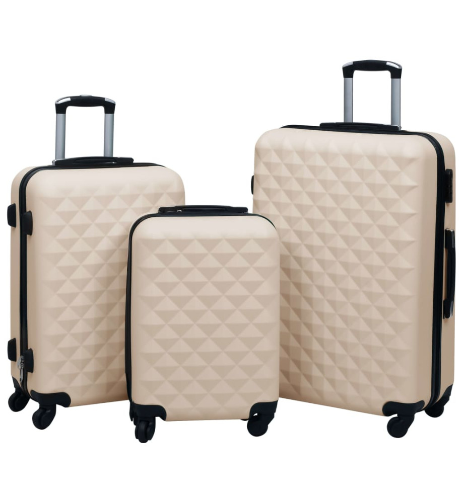 Ensemble de valises rigides 3 pcs Doré ABS