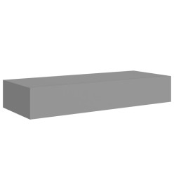 Étagères à tiroirs murales 2 pcs Gris 60x23,5x10 cm MDF