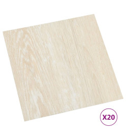 Planches de plancher autoadhésives 20 pcs PVC 1,86 m² Beige