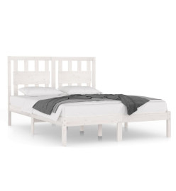 Cadre de lit Blanc Bois de pin massif 200x200 cm