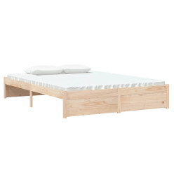Cadre de lit Bois massif 135x190 cm Double