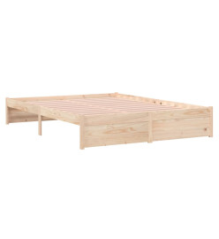 Cadre de lit Bois massif 135x190 cm Double