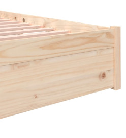 Cadre de lit Bois massif 135x190 cm Double