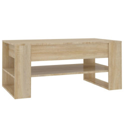 Table basse Chêne sonoma 102x55x45 cm Bois d'ingénierie