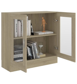 Armoire à vitrine Chêne sonoma 82,5x30,5x80 cm Aggloméré