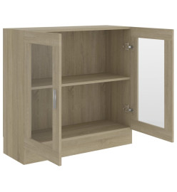 Armoire à vitrine Chêne sonoma 82,5x30,5x80 cm Aggloméré