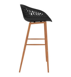 Chaises de bar lot de 2 noir