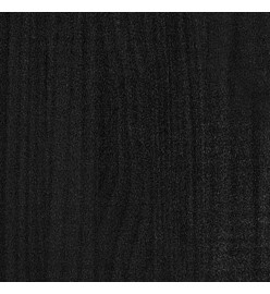 Cadre de lit Noir Bois de pin massif 140x190 cm