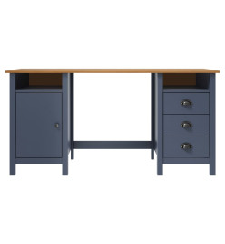 Bureau Hill Gris 150x50x74 cm Bois de pin solide