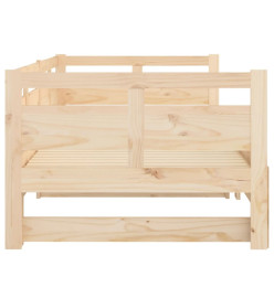 Lit coulissant Bois de pin solide 2x(90x190) cm