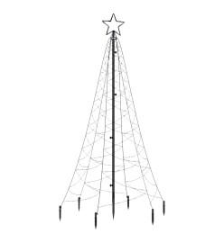 Sapin de Noël avec piquet Blanc froid 200 LED 180 cm