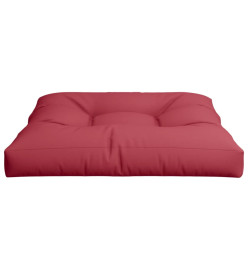 Coussin de palette rouge bordeaux 70x70x12 cm tissu