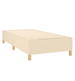Sommier tapissier avec matelas et LED Crème 100x200 cm Tissu