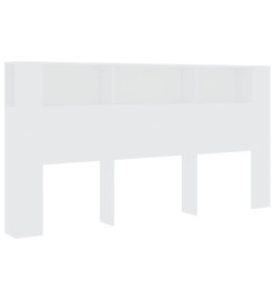 Armoire de tête de lit Blanc 200x18,5x104,5 cm