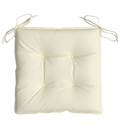 Coussins de chaise 2 pcs blanc crème 50x50x7 cm tissu oxford