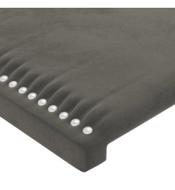Tête de lit à LED Gris foncé 203x16x78/88 cm Velours