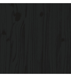 Lit de jour Noir 90x190 cm Simple Bois de pin massif