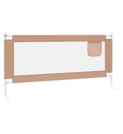 Barrière de sécurité de lit d'enfant Taupe 200x25 cm Tissu