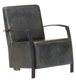 Fauteuil Gris Cuir véritable