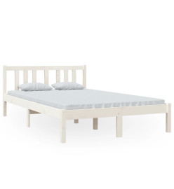 Cadre de lit Blanc Bois massif 120x200 cm