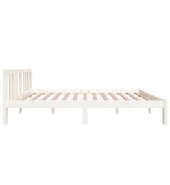 Cadre de lit Blanc Bois massif 120x200 cm