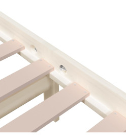 Cadre de lit Blanc Bois massif 120x200 cm