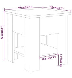 Table basse Blanc 40x40x42 cm Bois d'ingénierie