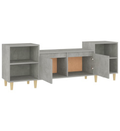 Meuble TV Gris béton 160x35x55 cm Bois d'ingénierie