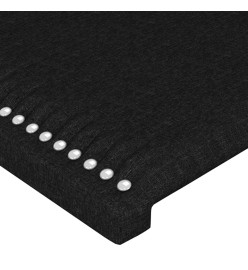Tête de lit avec oreilles Noir 93x23x78/88 cm Tissu