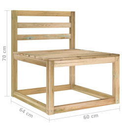 Salon de jardin 6 pcs avec coussins taupe