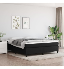 Lit à sommier tapissier avec matelas Noir 180x200 cm Tissu