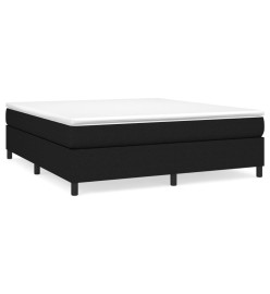 Lit à sommier tapissier avec matelas Noir 180x200 cm Tissu