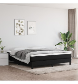 Lit à sommier tapissier avec matelas Noir 180x200 cm Tissu