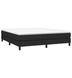 Lit à sommier tapissier avec matelas Noir 180x200 cm Tissu