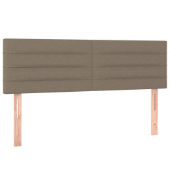 Lit à sommier tapissier avec matelas Taupe 140x200 cm Tissu
