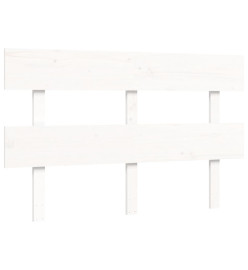 Cadre de lit avec tête de lit blanc 120x200 cm bois massif