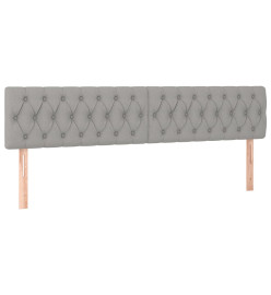 Lit à sommier tapissier avec matelas Gris clair 180x200cm Tissu