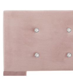 Lit avec matelas Rose Velours 160 x 200 cm