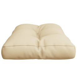 Coussin de palette beige 70x40x12 cm tissu