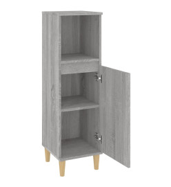 Armoire salle de bain sonoma gris 30x30x100 cm