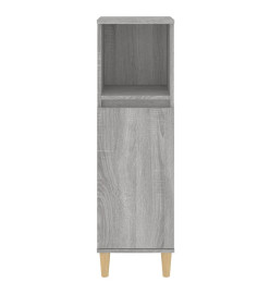 Armoire salle de bain sonoma gris 30x30x100 cm