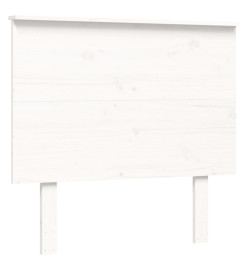 Cadre de lit avec tête de lit blanc 90x200 cm bois massif