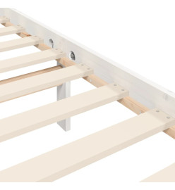 Cadre de lit avec tête de lit blanc 90x200 cm bois massif