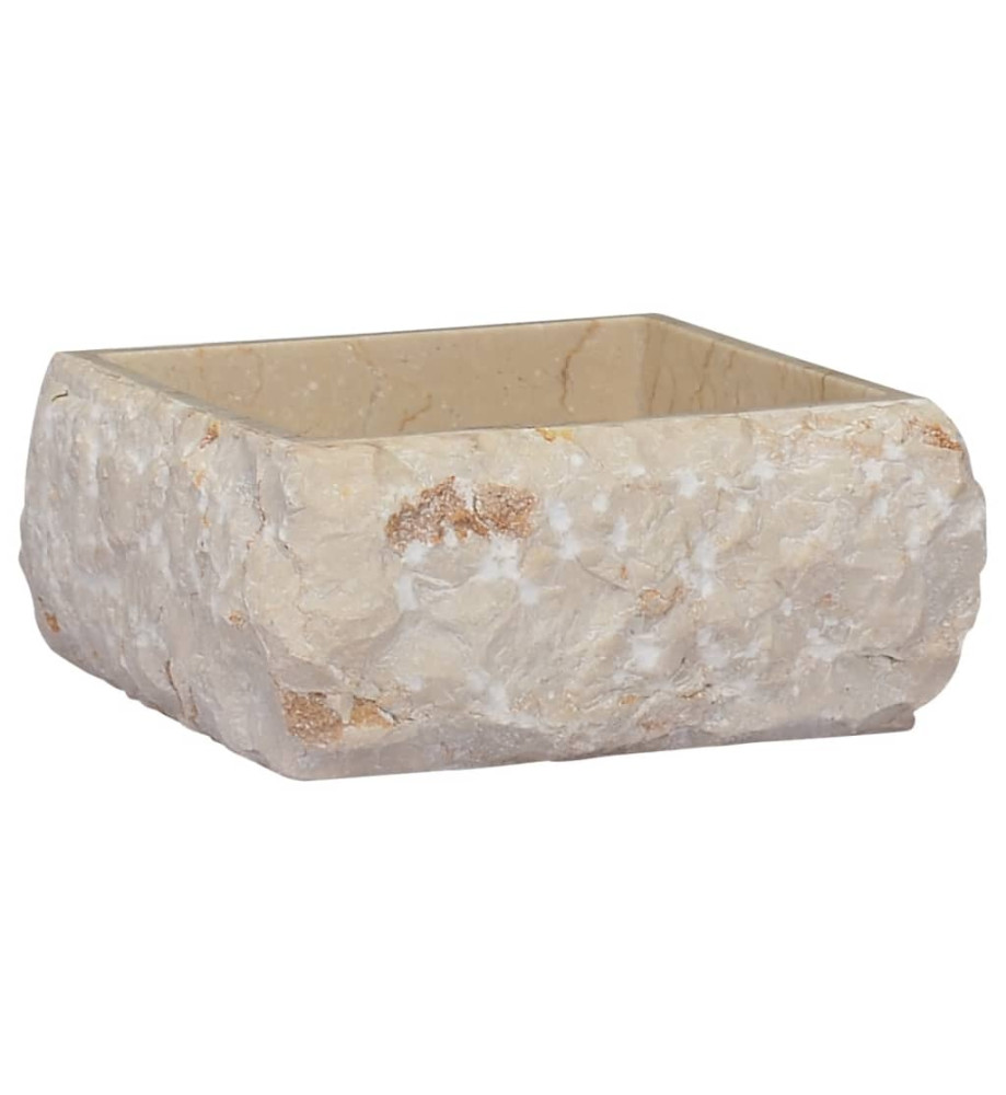 Lavabo Crème 30x30x13 cm Marbre