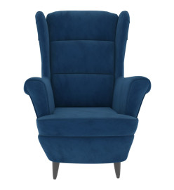 Fauteuil bleu velours